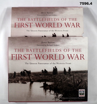 Boxed pictorial book of WW1 scenes.