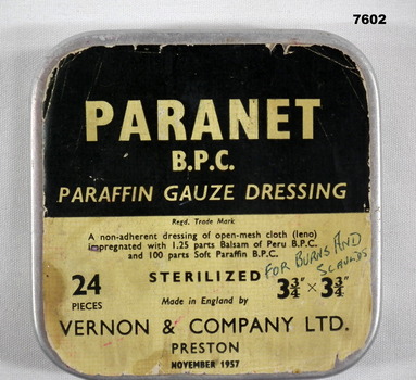 First Aid Gauze dressing pack.