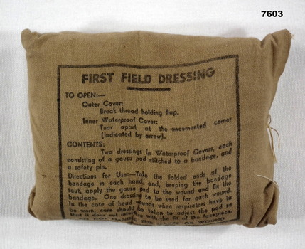 Packet of two shell dressings.