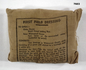 Packet of two shell dressings.