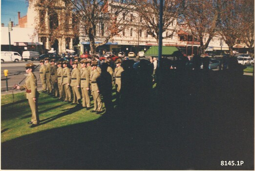 Army guard of honour on lawns of the SMI