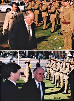 The Prime Minister Mr John Howard arrives.