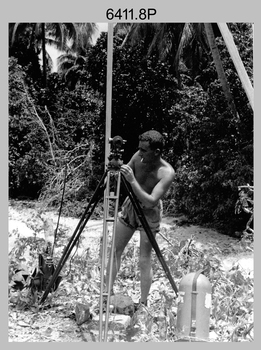 RASvy personnel undertaking topographic surveys in New Guinea, 1956-1957. 