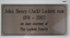 Plaque on the water colour painting re jack Lockett.
