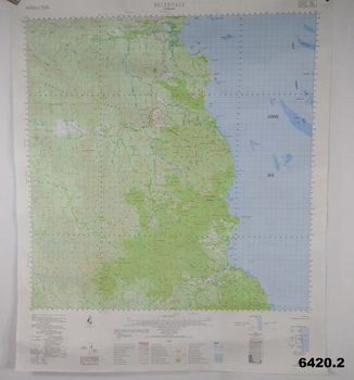 An Army Survey topographic map produced on the Automap 2 System