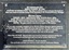 Plaque re details of a Sea Mine.