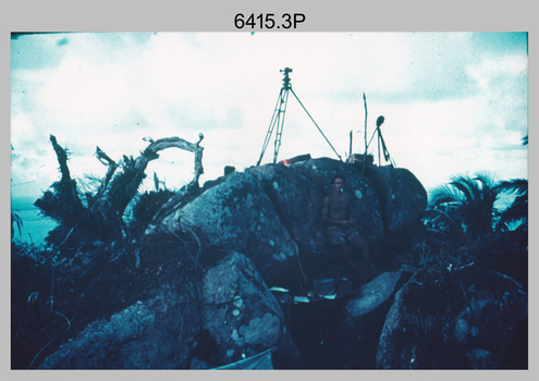 RASvy personnel undertaking topographic surveys in Torres Strait, QLD, 1961. 