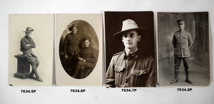 Series of photos of WW1 soldiers.