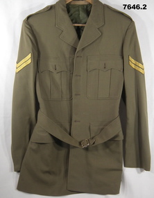 Army Service dress, jacket with belt.