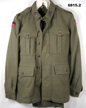 Khaki Woollen Uniform, jacket and trousers.