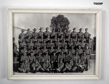 Framed photo of 20th Training Platoon.