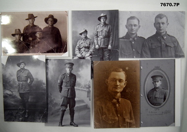 Various portraits of Australian Soldiers.