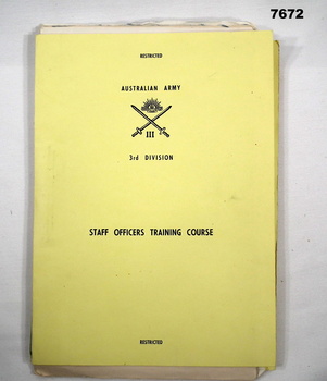 Folder of training notes related to Officer Training.
