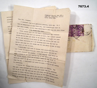 Letter from USA family named Johnson.