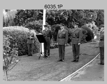 Defence Force Service Medal Presentations - Army Survey Regiment, Fortuna Villa, Bendigo. 1979.