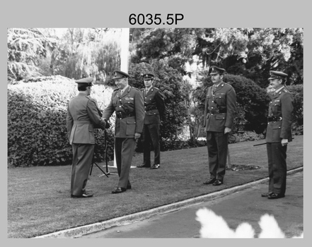 Defence Force Service Medal Presentations - Army Survey Regiment, Fortuna Villa, Bendigo. 1979.