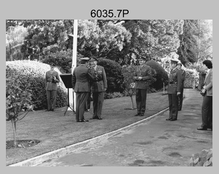 Defence Force Service Medal Presentations - Army Survey Regiment, Fortuna Villa, Bendigo. 1979.