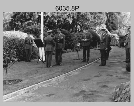 Defence Force Service Medal Presentations - Army Survey Regiment, Fortuna Villa, Bendigo. 1979.