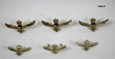 Airforce Wing Insignia, six, RAAF.