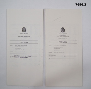 Programme of Training document for the Army Reserves.