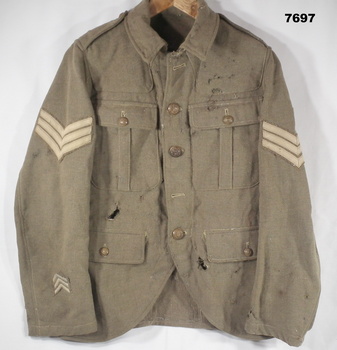 Army Battle Dress jacket from WW1.