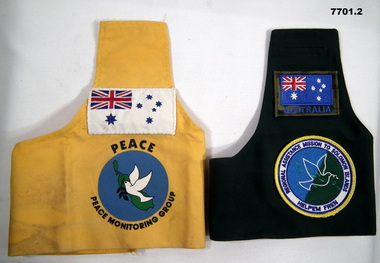 Two brassards for Peace Keeping Forces.