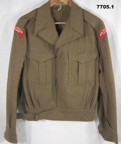 Army battle dress jacket and trousers.