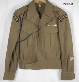 Army Battle dress jacket and lanyard.