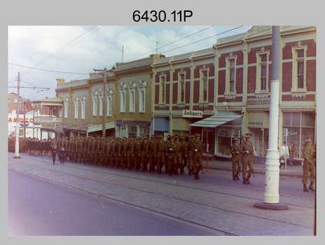 AHQ Survey Regiment Freedom of Entry Parade, Bendigo, 1970.