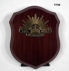 Blank wooden plaque Australian Army.