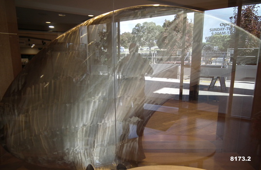 Photograph of a Australian Navy propellor blade.