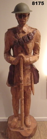 Wood carving representing an Australian Soldier.