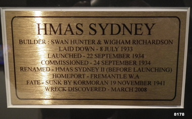 Text explaining the HMAS Sydney story.