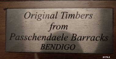 Plaque relating to two tables at BDRSL