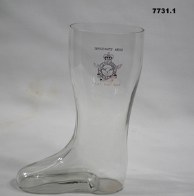 Sergeants Mess Set of 'Boot' drinking glasses.