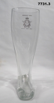 Sergeants Mess Set of 'Boot' drinking glasses.