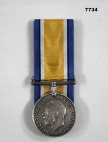 Court mounted British War Medal and ribbon.