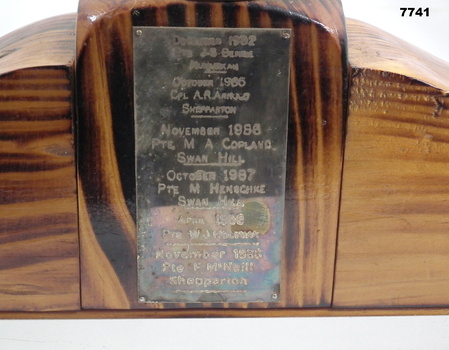 Somme Barracks Rifle Shooting Trophy.