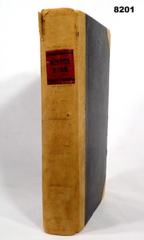 Leather bound book of minutes BRSLL