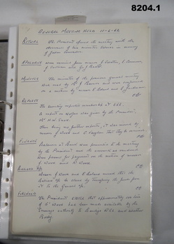 Page from one of the folders