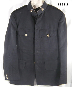 Officer's black Mess dress with collar.