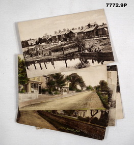 Collection of nine postcards depicting scenes of the village of Ash.