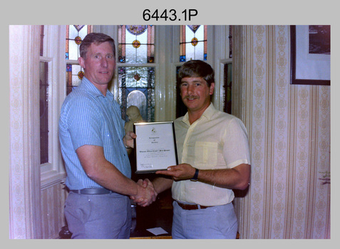 Farewells to WO1 Adsett and WO1 Presser at the Army Survey Regiment, 1989.