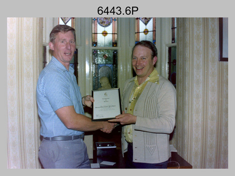 Farewells to WO1 Adsett and WO1 Presser at the Army Survey Regiment, 1989.