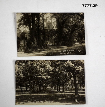 Two black and white views of Hartley, Wintney, UK