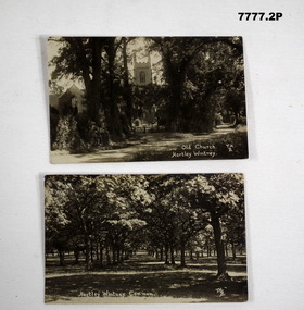 Two black and white views of Hartley, Wintney, UK