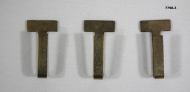 Three Brass Uniform Belt Keepers.