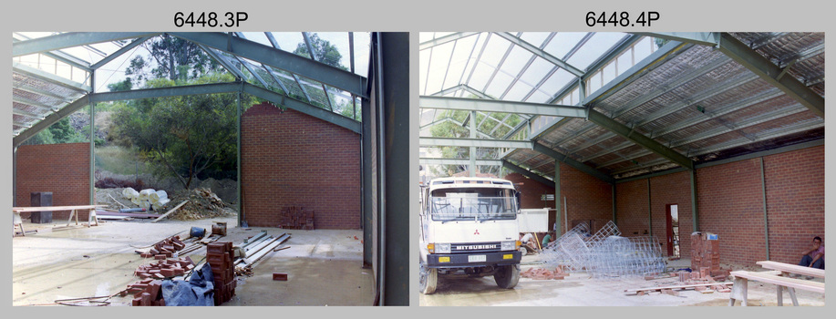 Construction of Lithographic Squadron’s new Printing Building at Fortuna, Bendigo circa 1989.