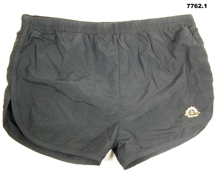 Army - black physical training shorts.