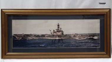 Framed photograph of RAN Vessel.